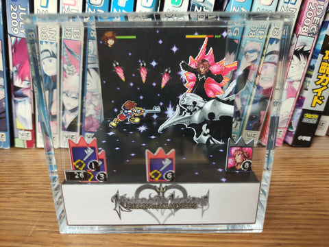 Kingdom Hearts CoM Sora Vs Marluxia Specter